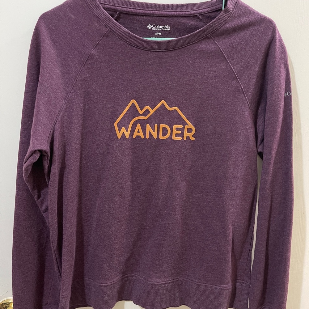 Columbia Purple Fitted Raglan Sweatshirt